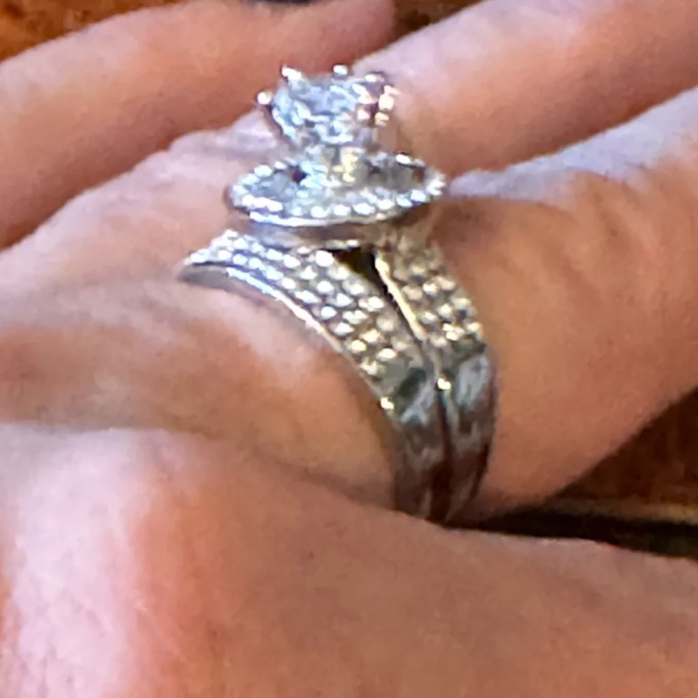 Gorgeous Large Round Cut Cubic Zirconia Wedding Engagement Bridal Rings, Sz 8